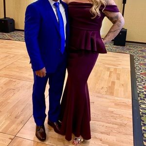 Purple Asos Mermaid Gown Sz 14